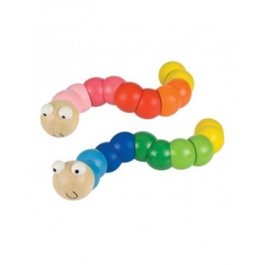 Bigjigs vinguriuojantis medinis kirmėliukas - Mediniai žaislai