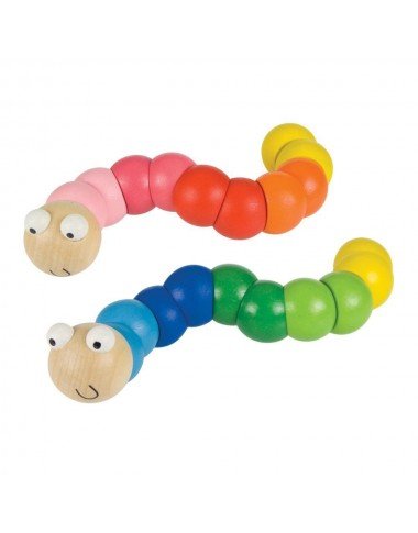 Bigjigs vinguriuojantis medinis kirmėliukas - Mediniai žaislai