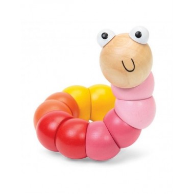 Bigjigs vinguriuojantis medinis kirmėliukas - Mediniai žaislai