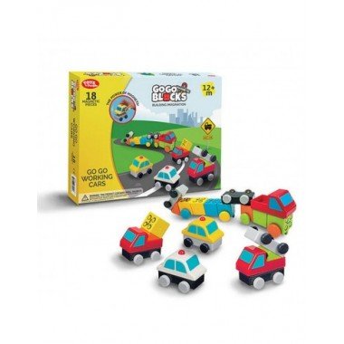 People Blocks magnetinės kaladėlės Mašinos - Lavinamieji žaislai