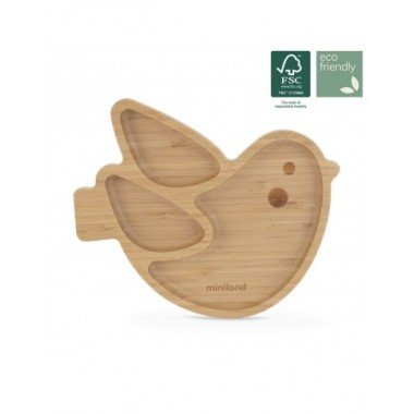 Miniland bambukinis dubenėlis su šaukšteliu - Prekės vaikams