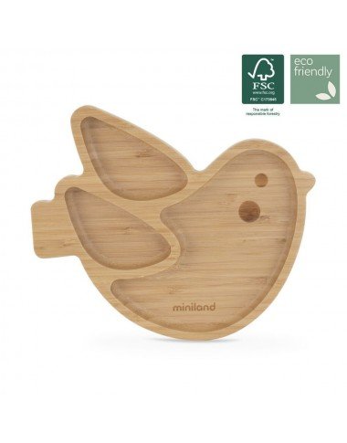 Miniland bambukinis dubenėlis su šaukšteliu - Prekės vaikams Miniland bambukinis dubenėlis su šaukšteliu - Prekės vaikams