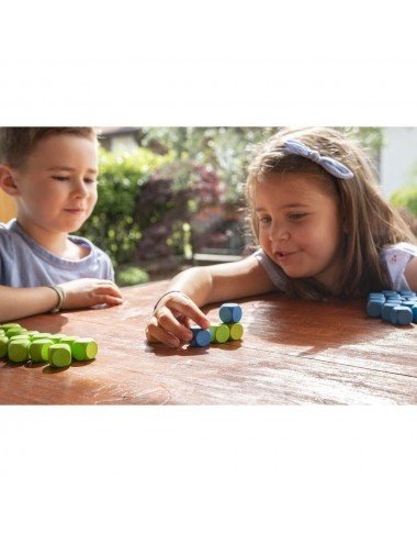 Milaniwood žaidimas Connecting Cubes - Edukaciniai mediniai žaidimai