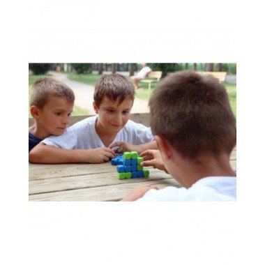 Milaniwood žaidimas Connecting Cubes - Edukaciniai mediniai žaidimai