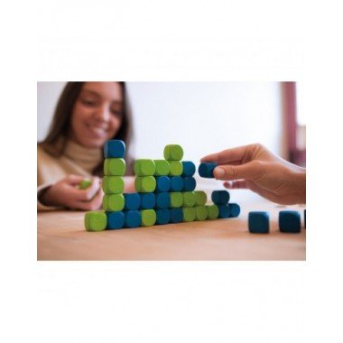 Milaniwood žaidimas Connecting Cubes - Edukaciniai mediniai žaidimai