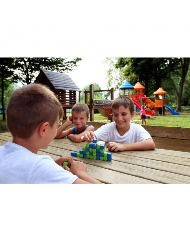 Milaniwood žaidimas Connecting Cubes - Edukaciniai mediniai žaidimai