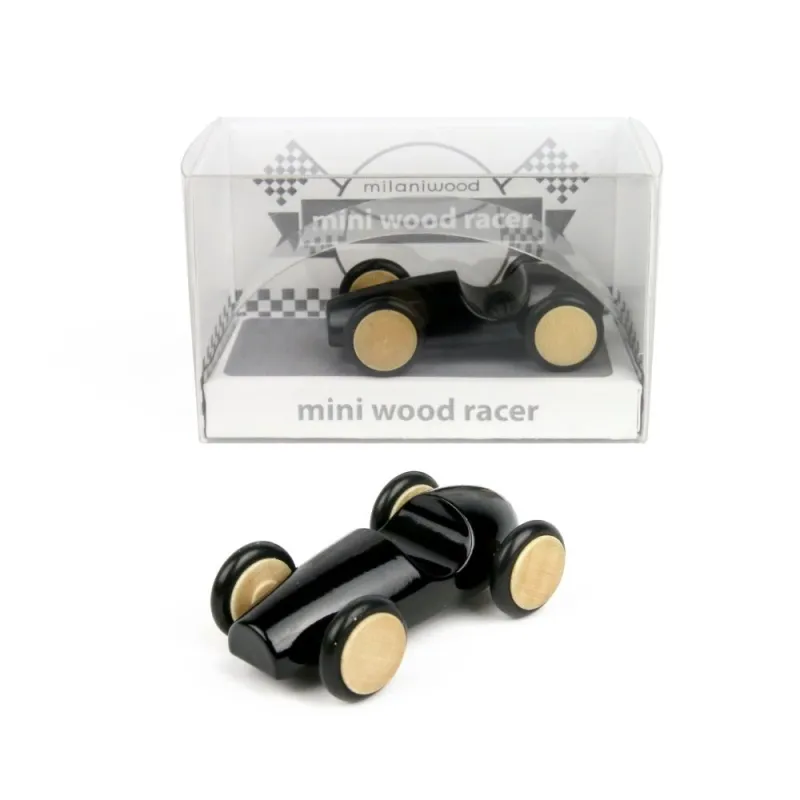 Milaniwood mini medinė lenktyninė mašina (4 cm) - Žaisliniai modeliukai