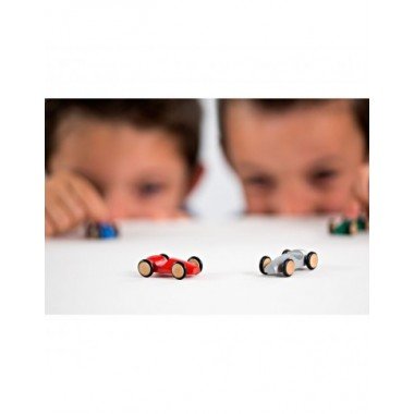 Milaniwood mini medinė lenktyninė mašina (4 cm) - Žaisliniai modeliukai