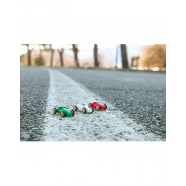 Milaniwood mini medinė lenktyninė mašina (4 cm) - Žaisliniai modeliukai