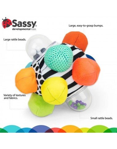 Sassy lavinamasis žaislas kūdikiams Kamuoliukas  - Lavinamieji žaislai kūdikiams