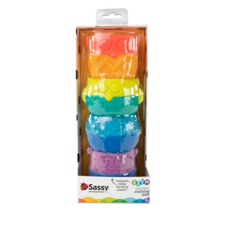 Sassy magnetinės kaladėlės (4 vnt.) - Lavinamieji žaislai kūdikiams