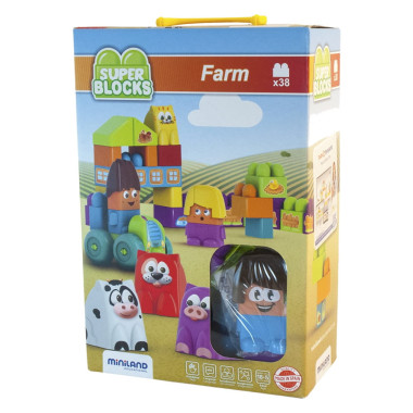 Miniland pirmosios kaladėlės - Lavinamieji žaislai vaikams nuo 18 mėnesių