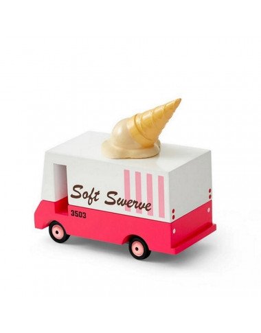 Candylab medinis ledų furgonas - Mediniai mašinų modeliukai Candylab medinis ledų furgonas - Mediniai mašinų modeliukai