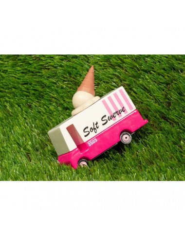 Candylab medinis ledų furgonas - Mediniai mašinų modeliukai Candylab medinis ledų furgonas - Mediniai mašinų modeliukai