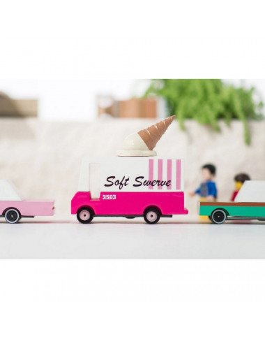 Candylab medinis ledų furgonas - Mediniai mašinų modeliukai