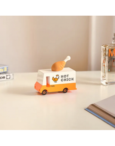 Candylab medinis keptos vištienos furgonas - Mediniai mašinų modeliukai