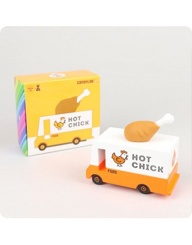 Candylab medinis keptos vištienos furgonas - Mediniai mašinų modeliukai