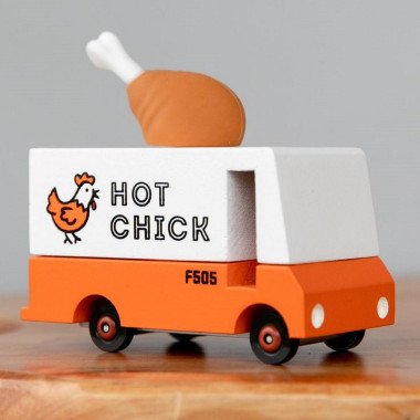 Candylab medinis keptos vištienos furgonas - Mediniai mašinų modeliukai