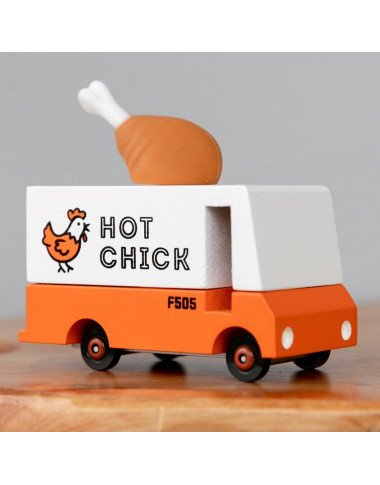 Candylab medinis keptos vištienos furgonas - Mediniai mašinų modeliukai