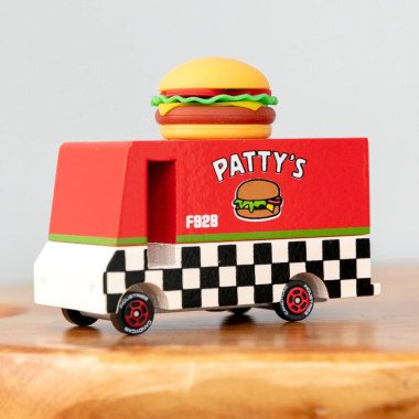 Candylab medinis mėsainių furgonas - Mediniai mašinų modeliukai