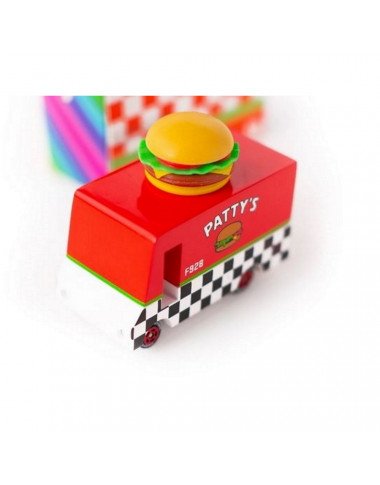 Candylab medinis mėsainių furgonas - Mediniai mašinų modeliukai