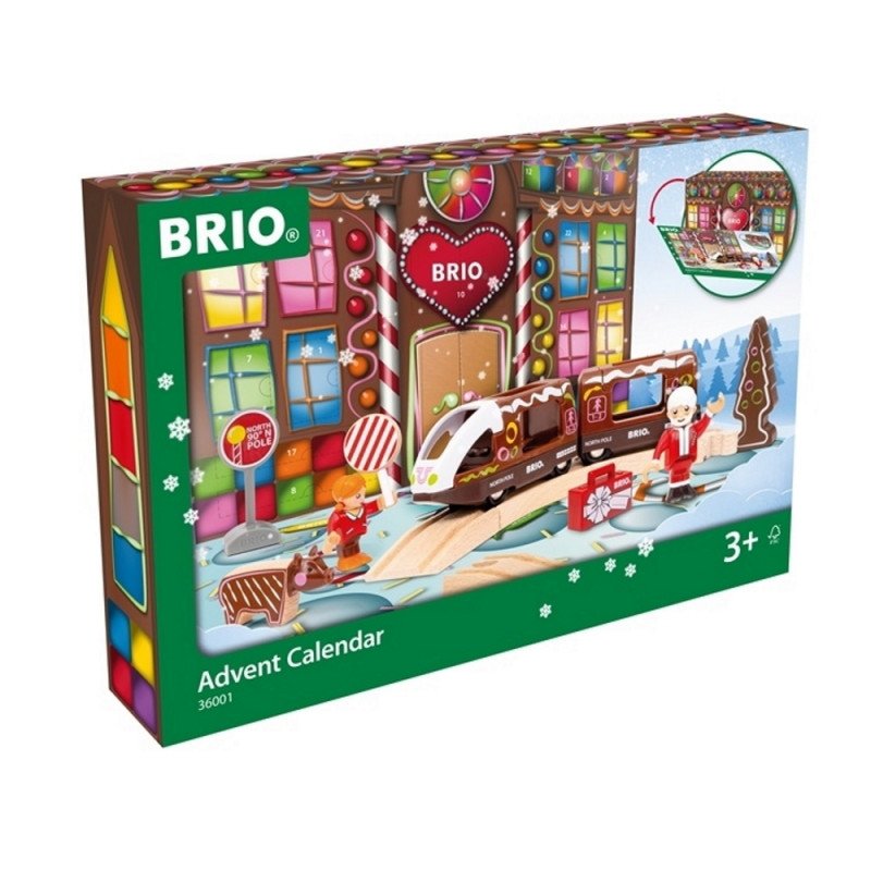 BRIO traukinukų advento kalendorius - Mediniai traukiniai vaikams