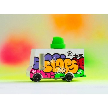 Candylab medinis graffitti furgonas - Mediniai mašinų modeliukai