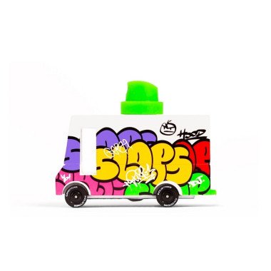 Candylab medinis graffitti furgonas - Mediniai mašinų modeliukai