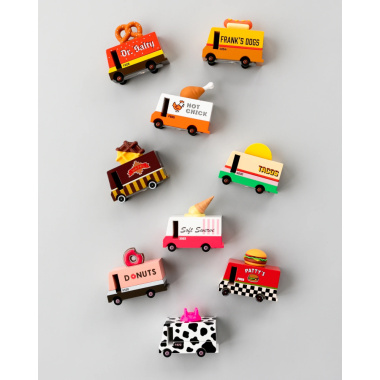 Candylab medinis pieno furgonas - Mediniai mašinų modeliukai