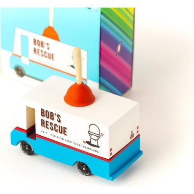 Candylab medinis santechniko furgonas - Mediniai mašinų modeliukai