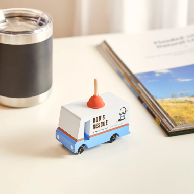 Candylab medinis santechniko furgonas - Mediniai mašinų modeliukai