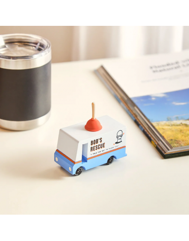 Candylab medinis santechniko furgonas - Mediniai mašinų modeliukai