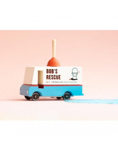 Candylab medinis santechniko furgonas - Mediniai mašinų modeliukai