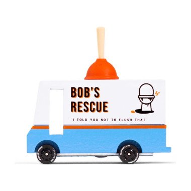 Candylab medinis santechniko furgonas - Mediniai mašinų modeliukai