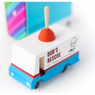 Candylab medinis santechniko furgonas - Mediniai mašinų modeliukai