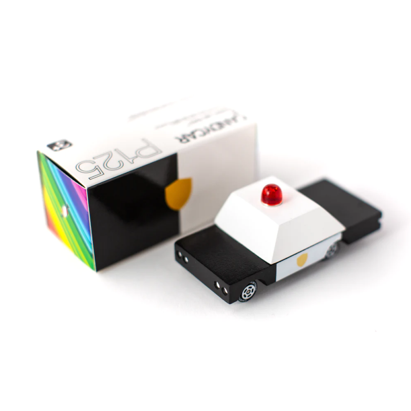 Candylab medinis policijos automobilis - Mediniai mašinų modeliukai