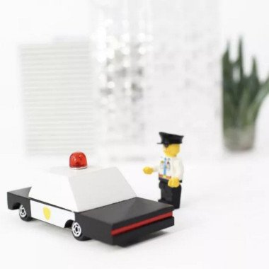 Candylab medinis policijos automobilis - Mediniai mašinų modeliukai