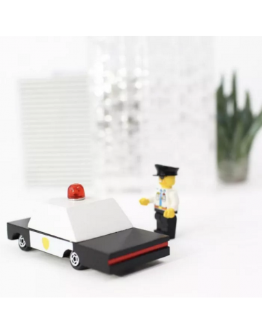 Candylab medinis policijos automobilis - Mediniai mašinų modeliukai