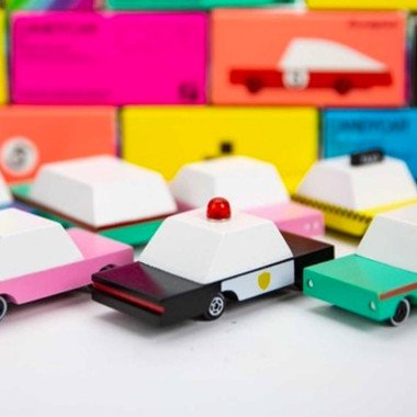 Candylab medinis policijos automobilis - Mediniai mašinų modeliukai