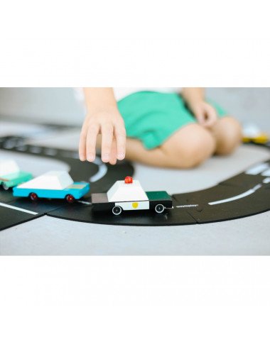 Candylab medinis policijos automobilis - Mediniai mašinų modeliukai