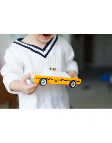 Candylab medinis Taxi automobilis - Mediniai mašinų modeliukai Candylab medinis Taxi automobilis - Mediniai mašinų modeliukai