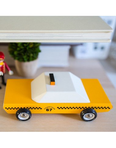 Candylab medinis Taxi automobilis - Mediniai mašinų modeliukai Candylab medinis Taxi automobilis - Mediniai mašinų modeliukai