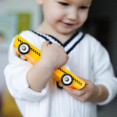 Candylab medinis Taxi automobilis - Mediniai mašinų modeliukai