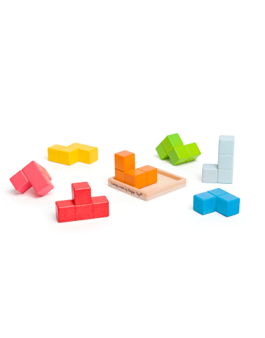 Bigjigs medinė dėlionė-galvosūkis Kubas - Lavinamieji žaidimai vaikams nuo 3 metų