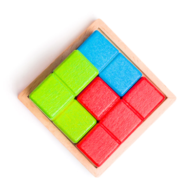 Bigjigs medinė dėlionė-galvosūkis Kubas - Lavinamieji žaidimai vaikams nuo 3 metų