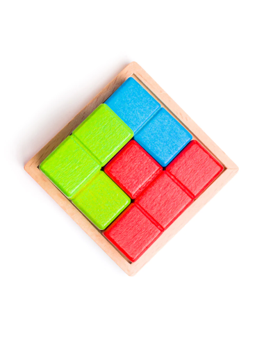 Bigjigs medinė dėlionė-galvosūkis Kubas - Lavinamieji žaidimai vaikams nuo 3 metų