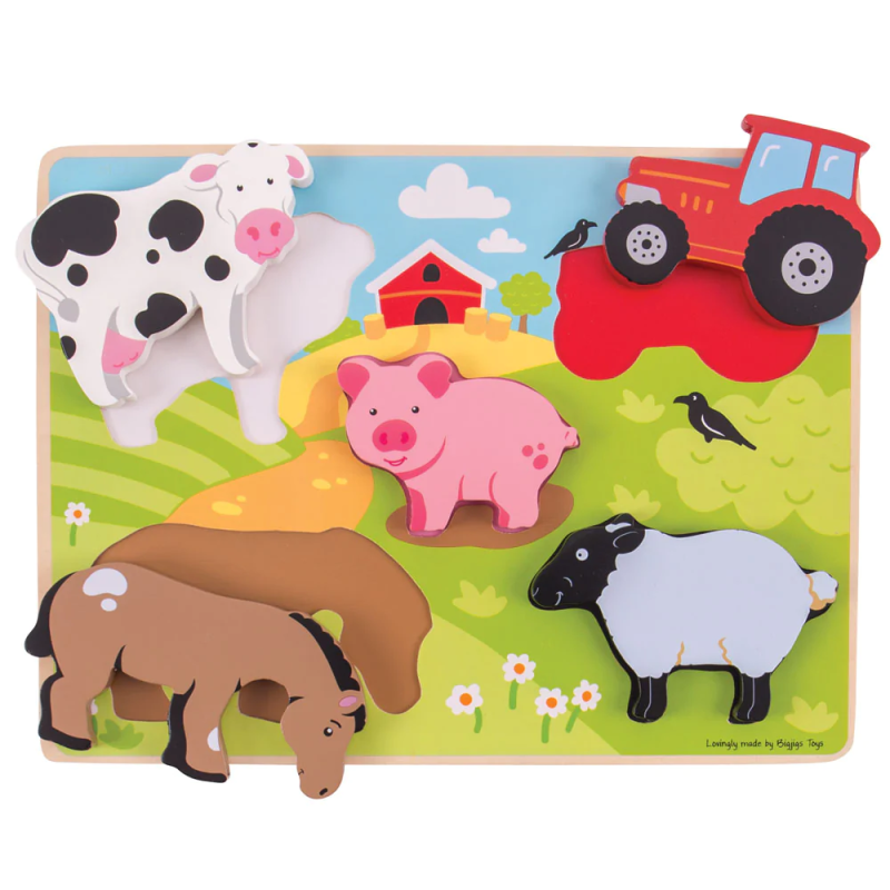 Bigjigs medinė formų dėlionė - Lavinamosios medinės dėlionės vaikams