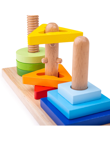 Bigjigs medinis lavinamasis žaislas Formos - Lavinamieji žaislai vaikams