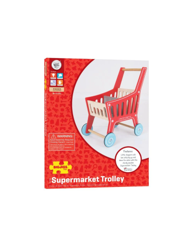 Bigjigs medinis prekybos vežimėlis - Mediniai žaislai vaikams