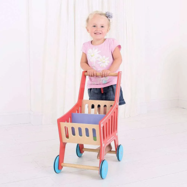 Bigjigs medinis prekybos vežimėlis - Mediniai žaislai vaikams